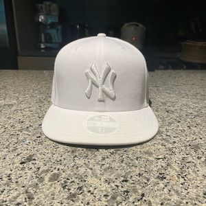 New Era White NY Hat
